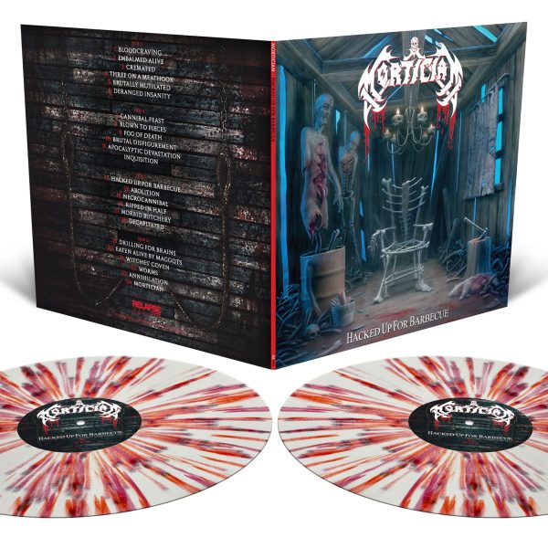 Mortician - Hacked Up For Barbecue (Reissue) - White with Splatter