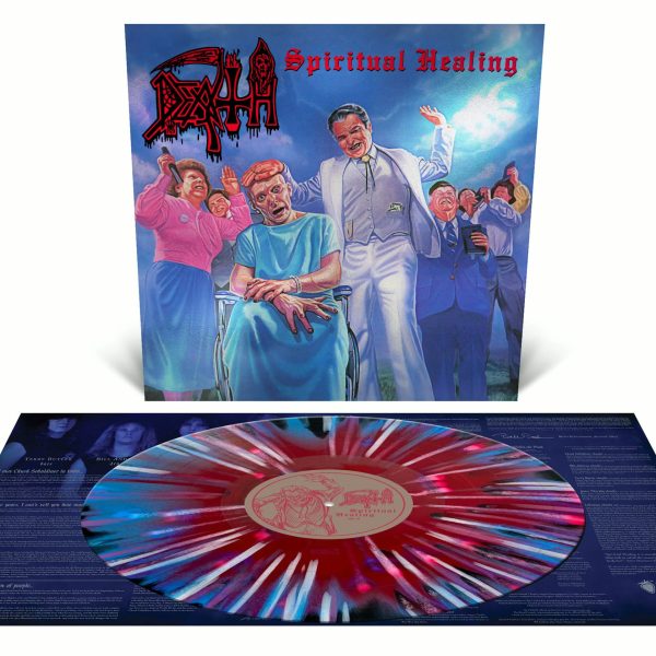 Death - Spiritual Healing - Tri Color Merge with Splatter *Silver Foil Laminated