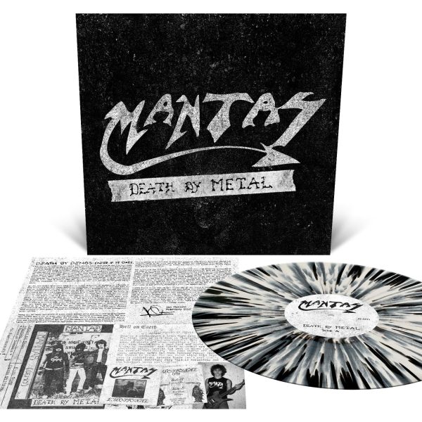 Mantas - Death By Metal - White with Black Splatter