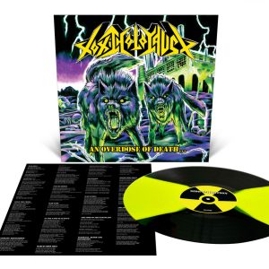 Toxic Holocaust - An Overdose of Death - Neon Yellow and Black Quad Effect
