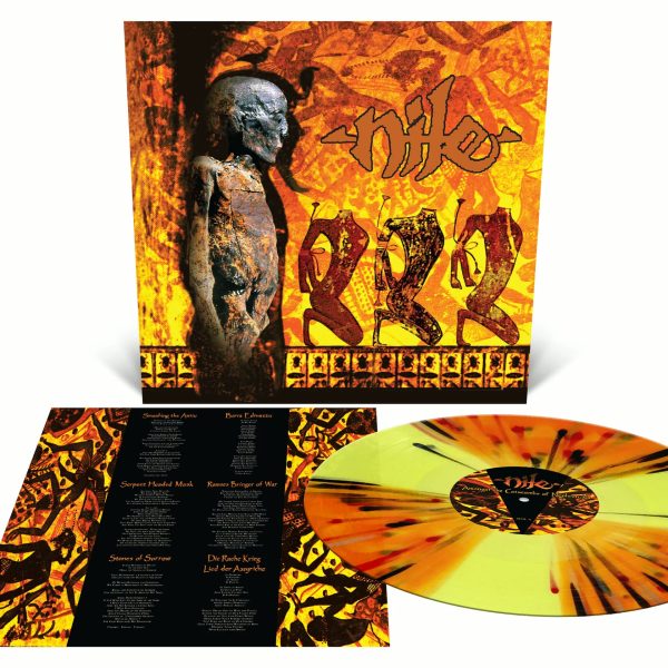 Nile - Amongst the Catacombs of Nephren-Ka - Highlighter Yellow with Orange Krush Spinners and Splatter