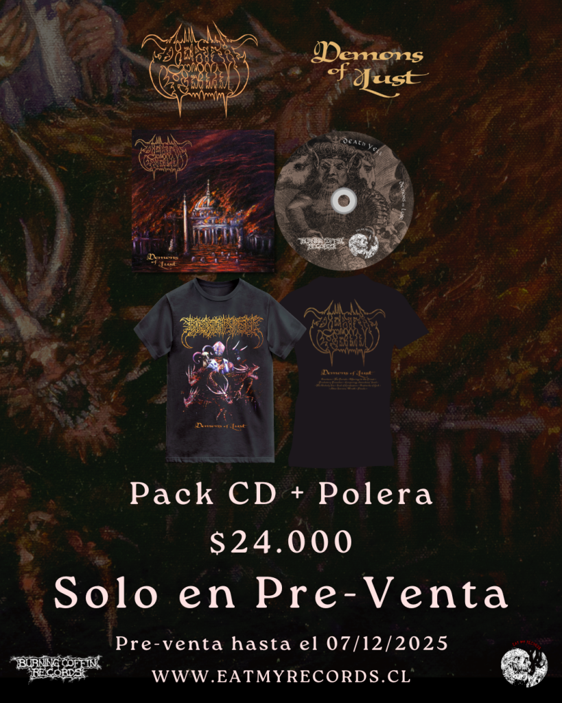 Death Yell - Demons Of Lust CD+Polera (Pre-Venta)
