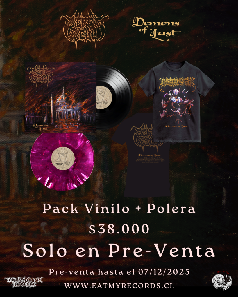 Death Yell - Demons Of Lust LP+Polera (Pre-Venta)