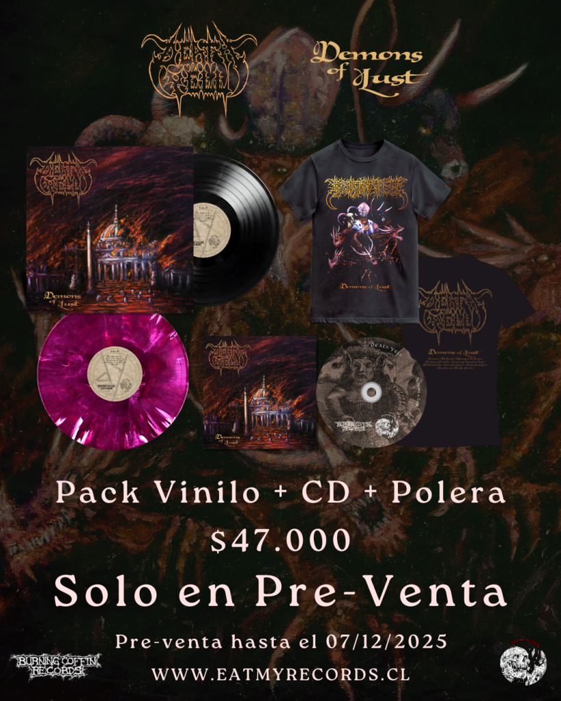 Death Yell - Demons Of Lust LP+CD+Polera (Pre-Venta)