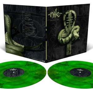 Nile - In Their Darkened Shrines - Black and Neon Green Galaxy Effect Merge